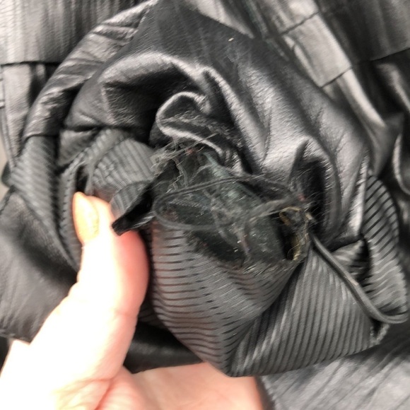 A. ECAW French Design Leather/Fur Coat Jacket Size Medium - Picture 13 of 17